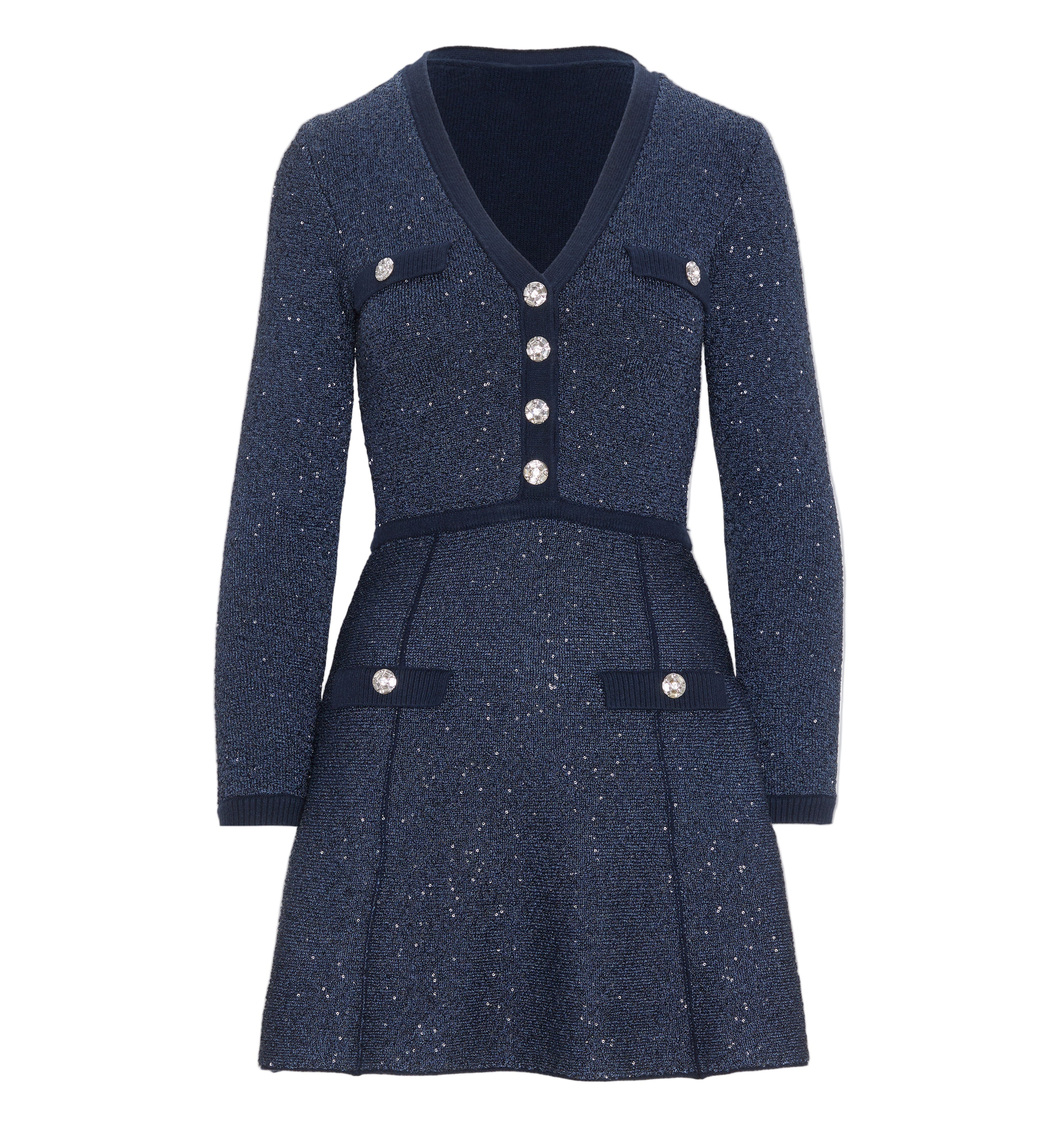 The Lana Dress in Navy Sequin
