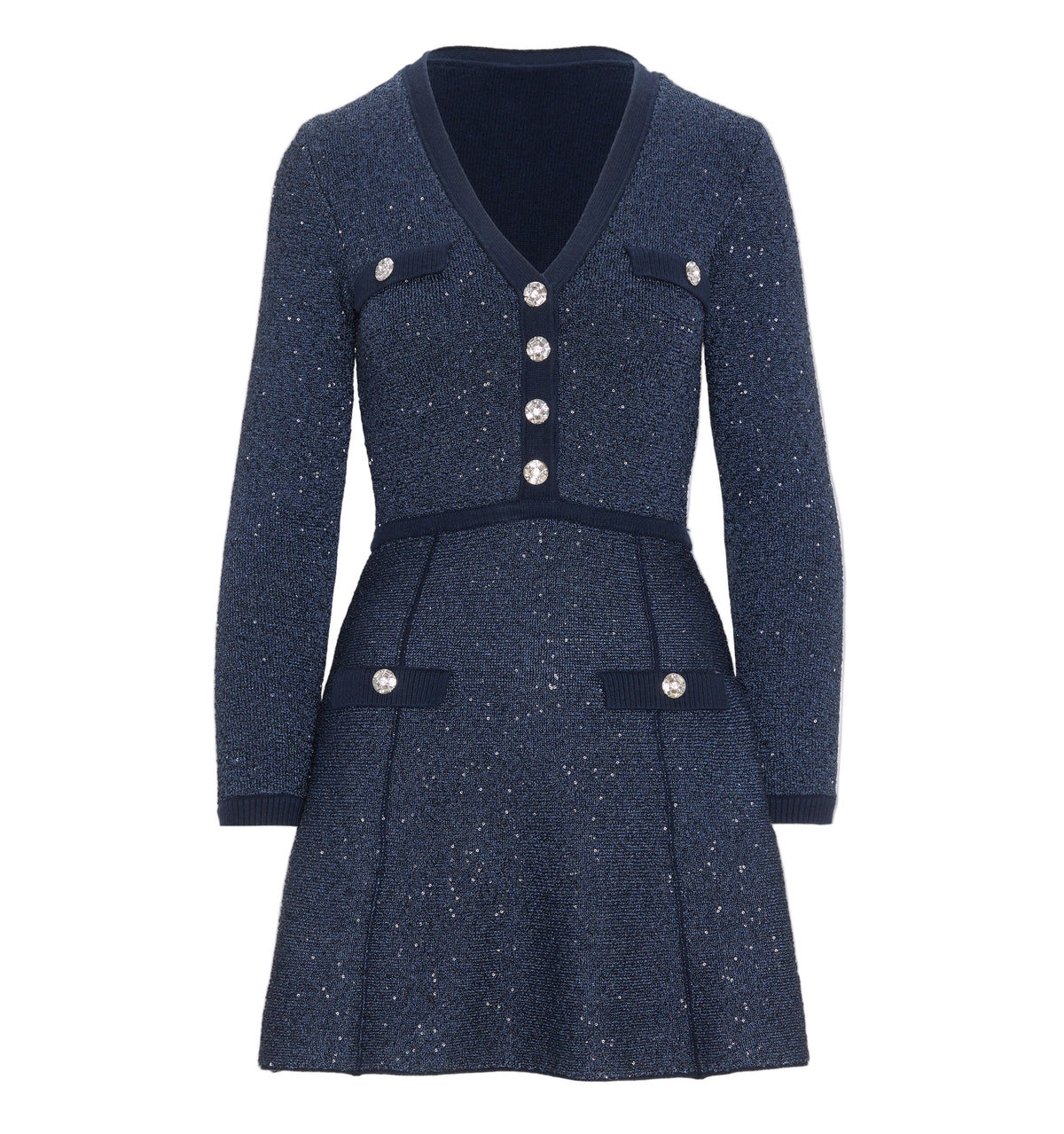 The Lana Dress in Navy Sequin