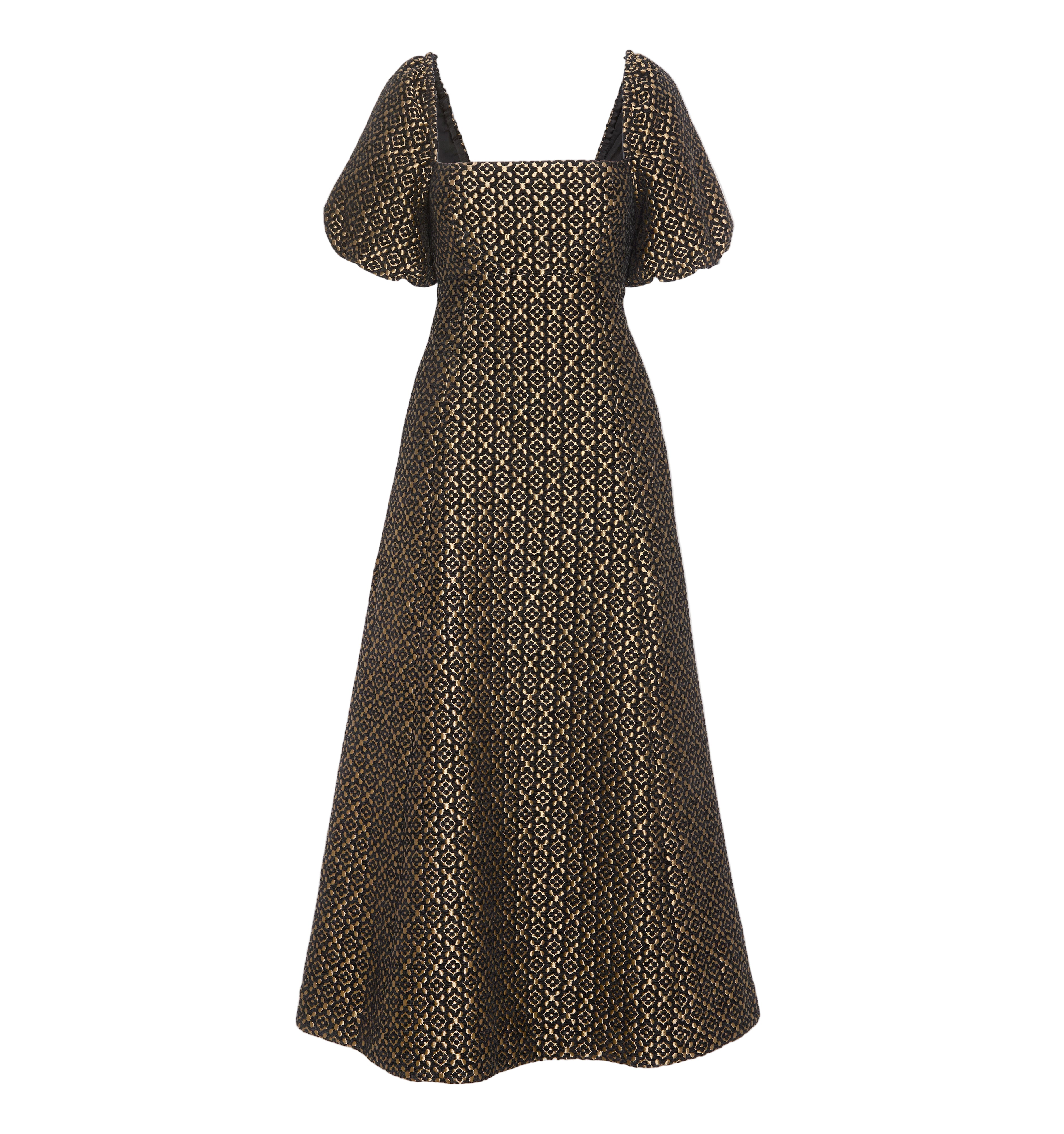 The Matilda Dress in Metallic Brocade