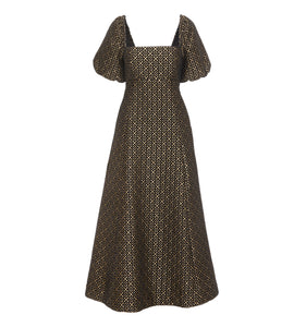 The Matilda Dress in Metallic Brocade