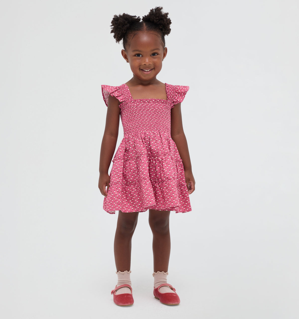 The Tiny Ellie Nap Dress in Poppy Half Drop Rose