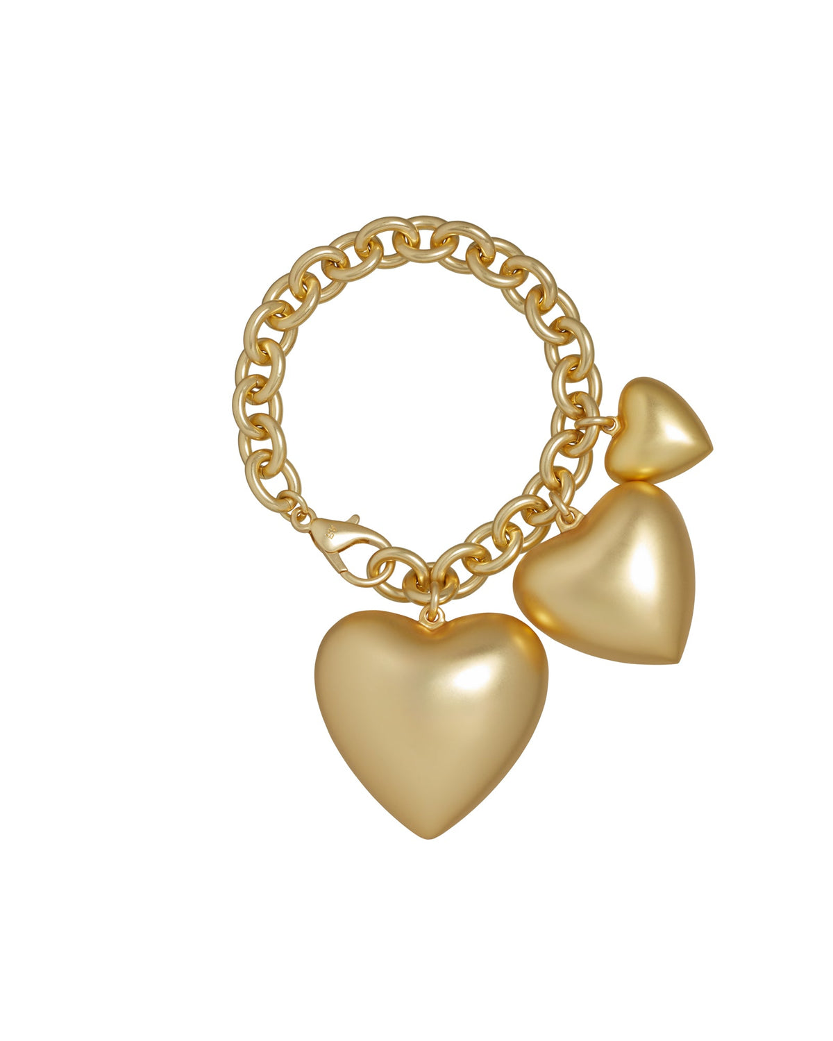 The Puffy Heart Bag Charm in Gold