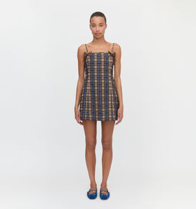The Rennie Dress in Brown Spencer Plaid