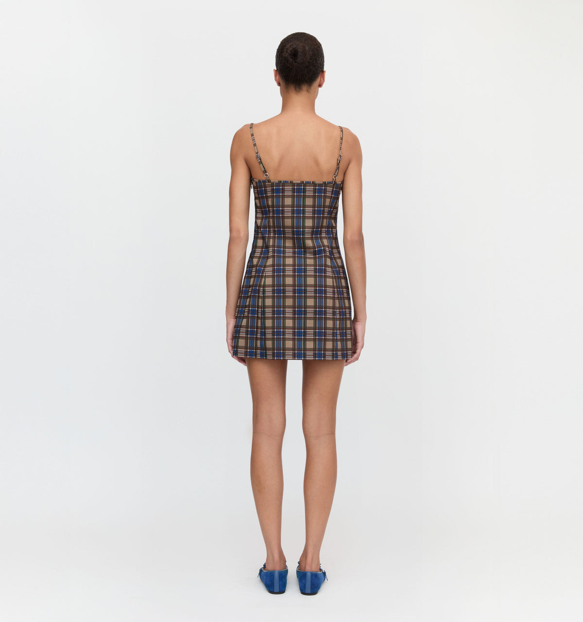 The Rennie Dress in Brown Spencer Plaid