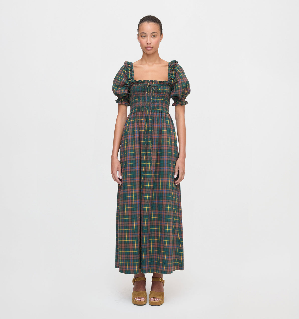 The Scarlett Nap Dress in Chestnut Tartan