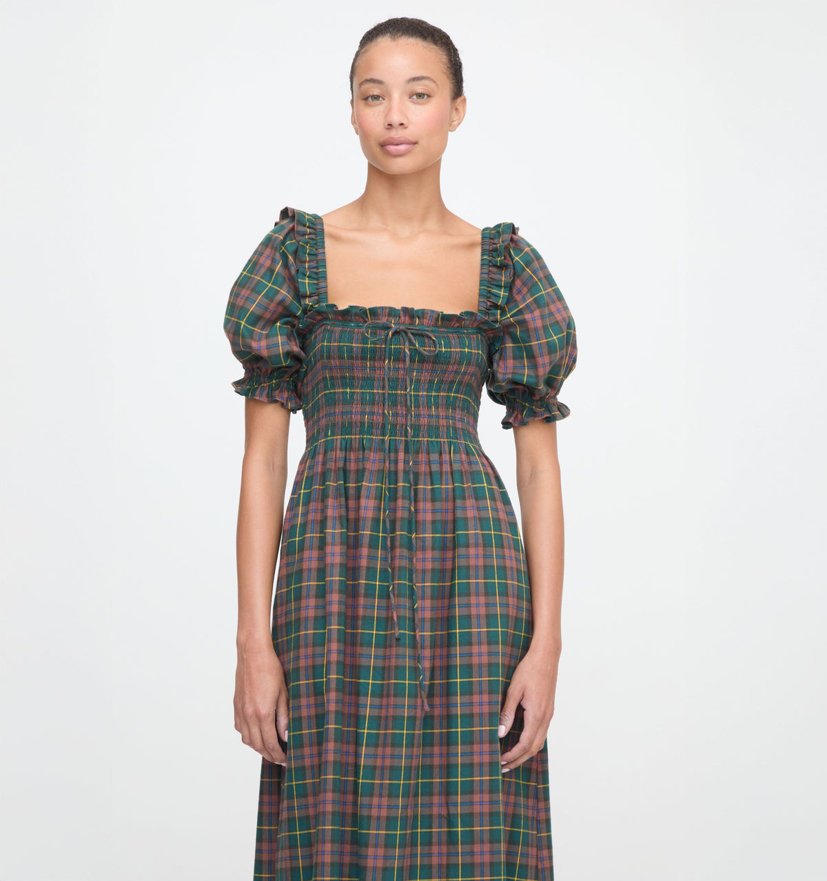 The Scarlett Nap Dress in Chestnut Tartan