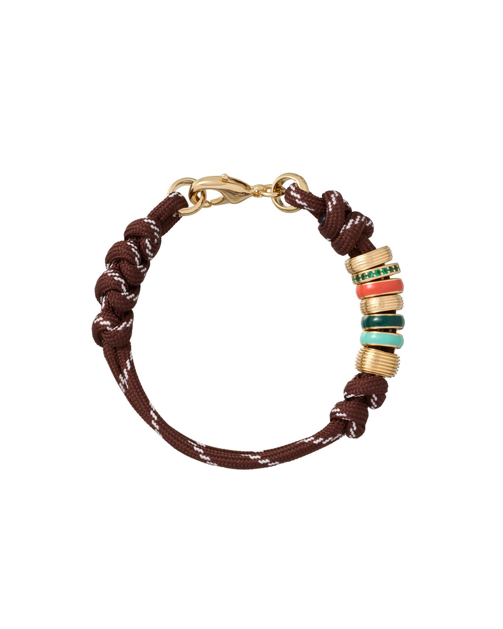 The Super Size Happy Cord Bracelet in Brown
