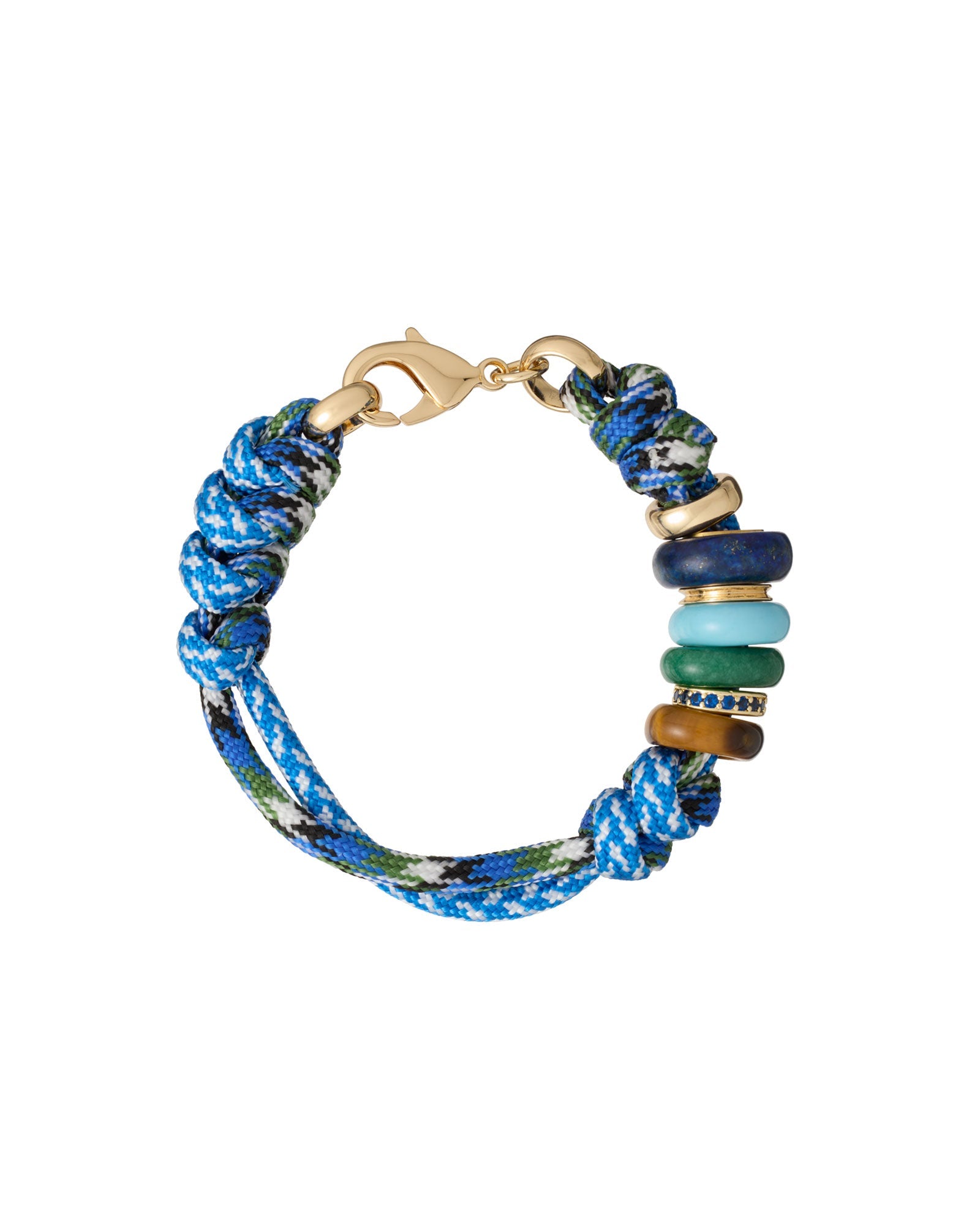 The Super Size Happy Cord Bracelet in Denim