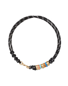 The Super Size Happy Cord Necklace in Black