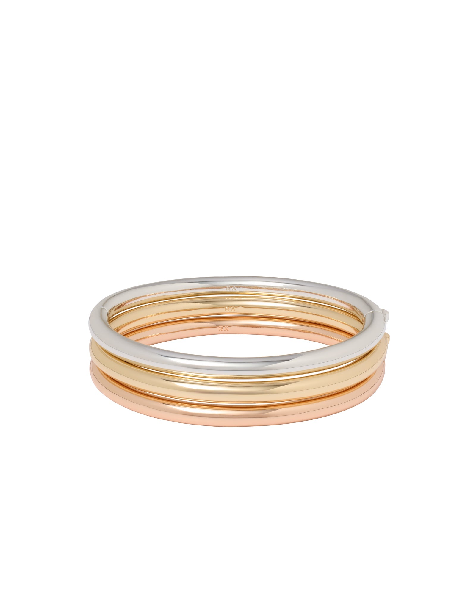 The Tubular Hinged Bracelet Trio