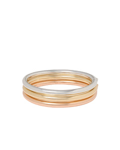The Tubular Hinged Bracelet Trio
