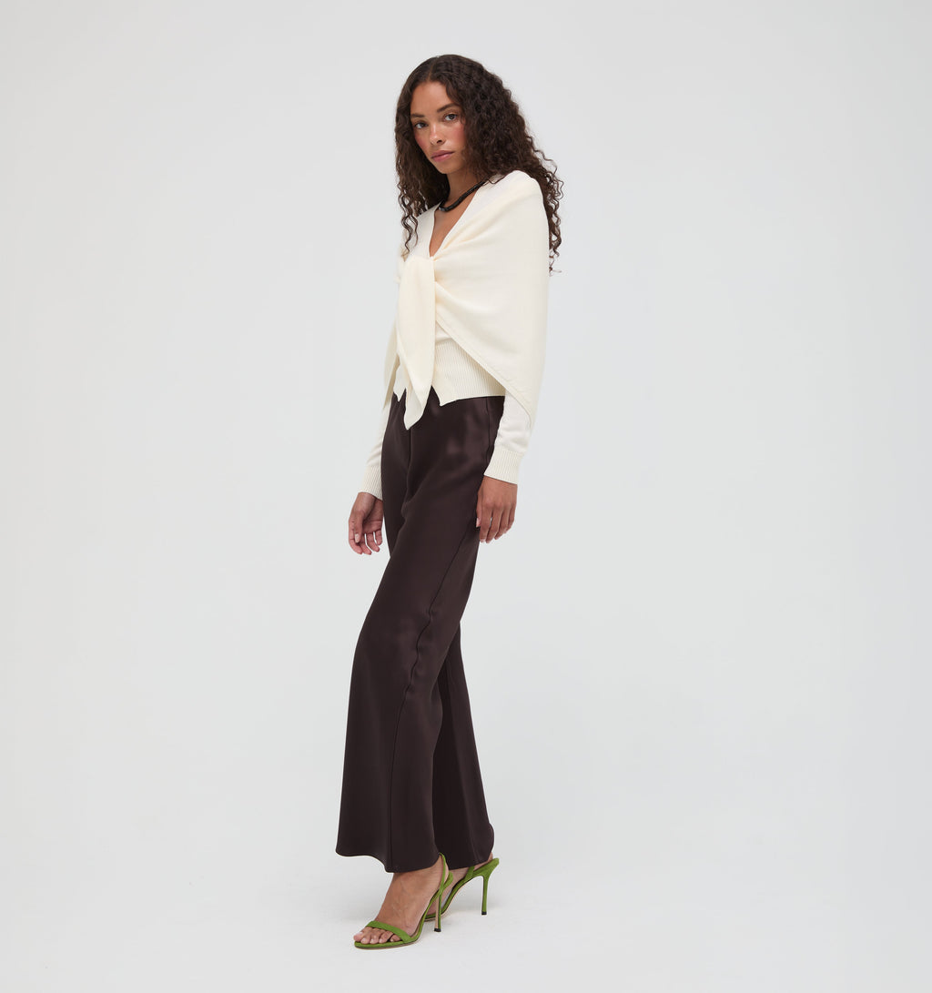 The Amal Cardigan in Antique White