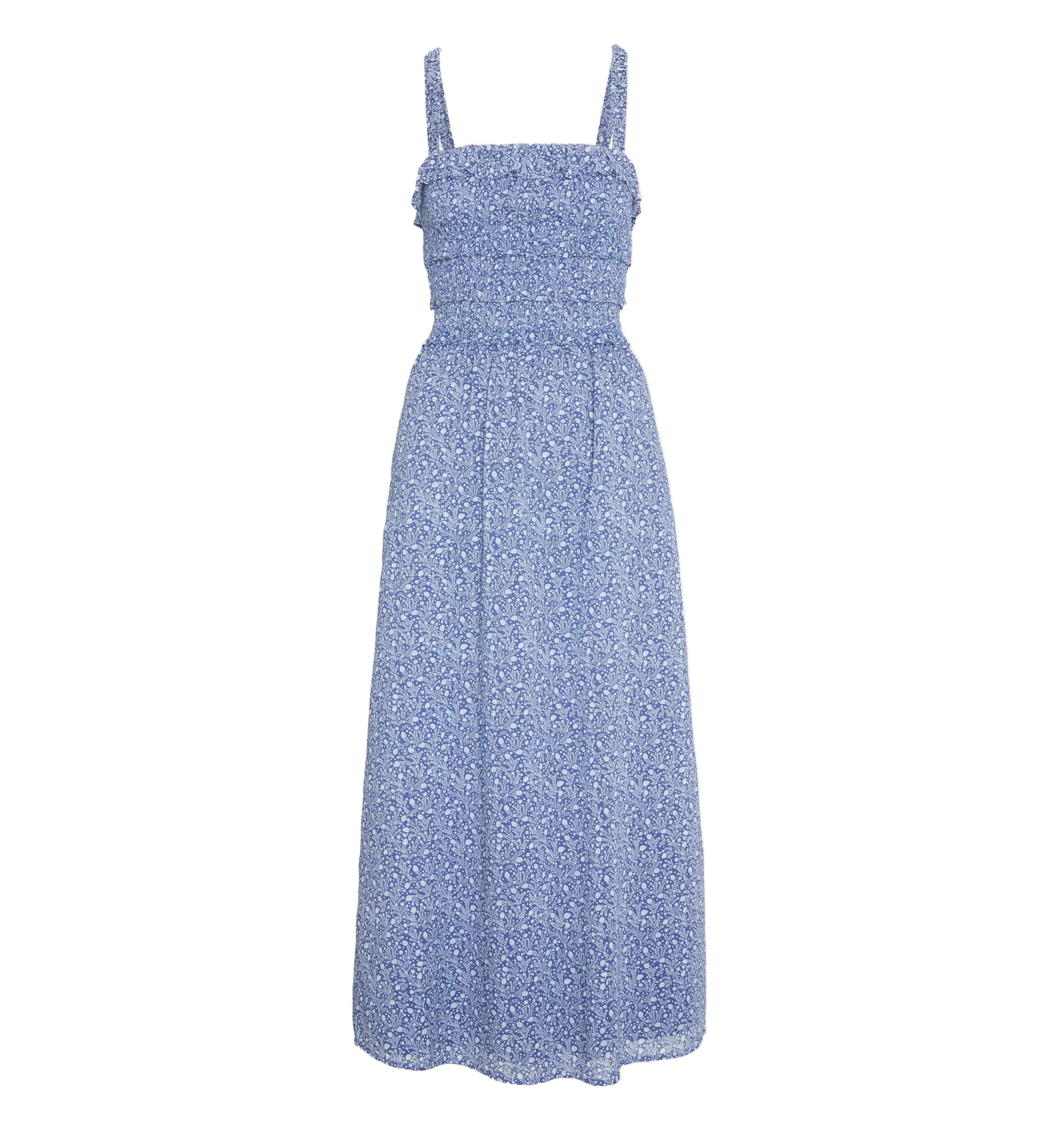 The Analiese Nap Dress in Cornflower Ditsy Thistle
