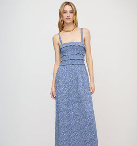 The Analiese Nap Dress in Cornflower Ditsy Thistle