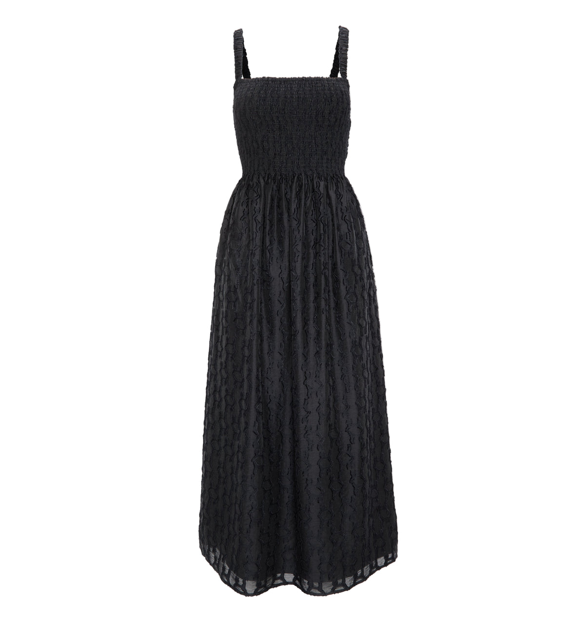 The Anita Nap Dress in Black Fil Coupe
