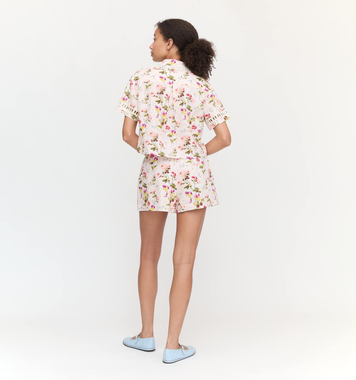 The Audrey Shorts in Pink Bluebonnet