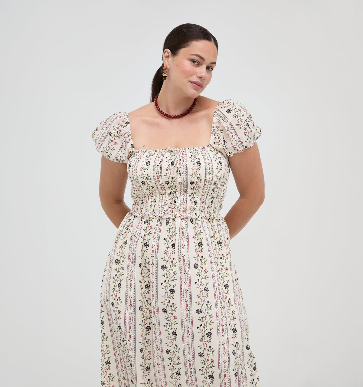 The Aster Nap Dress in Kelmscott Ribbon Stripe