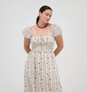 The Aster Nap Dress in Kelmscott Ribbon Stripe