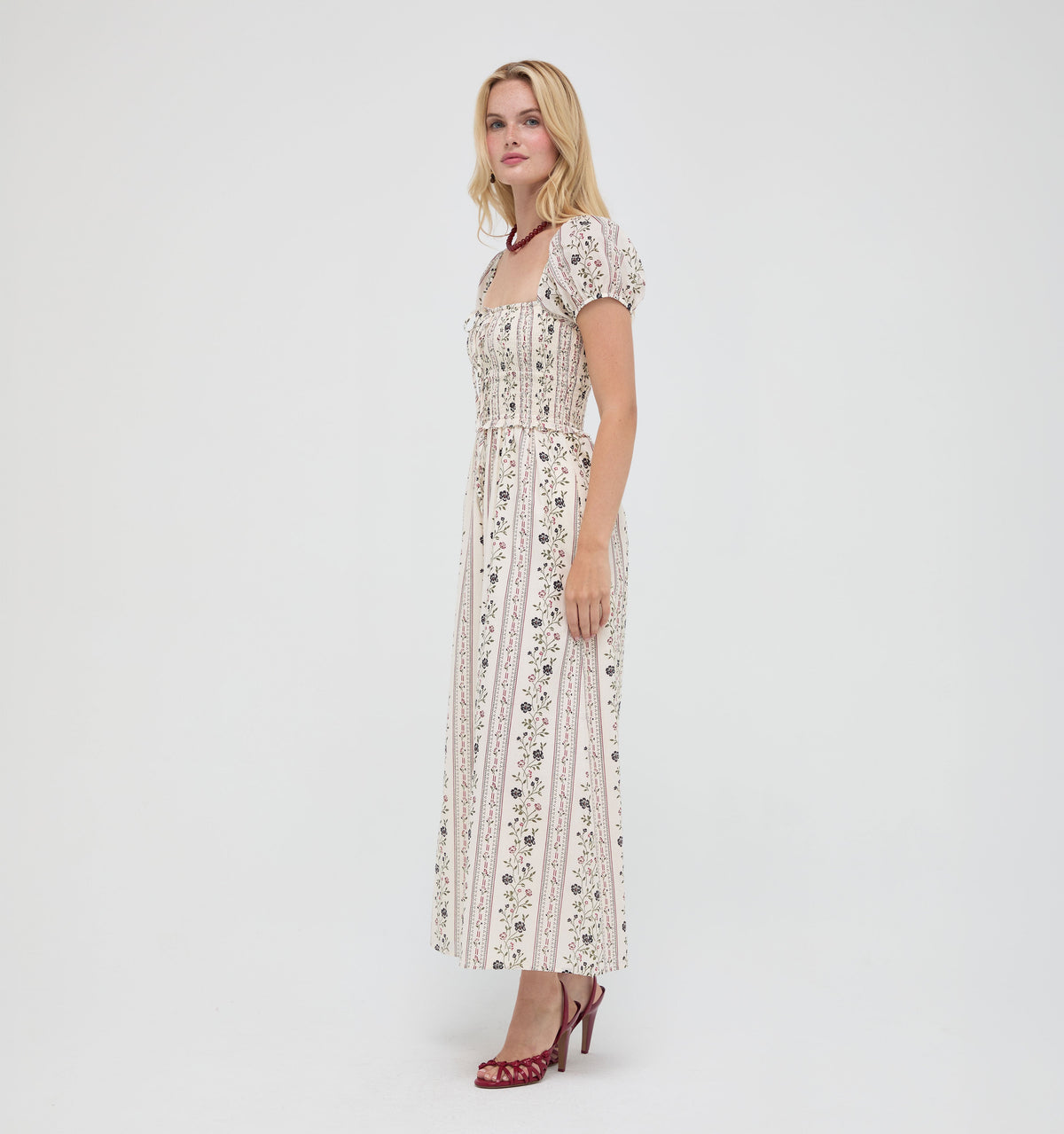 The Aster Nap Dress in Kelmscott Ribbon Stripe