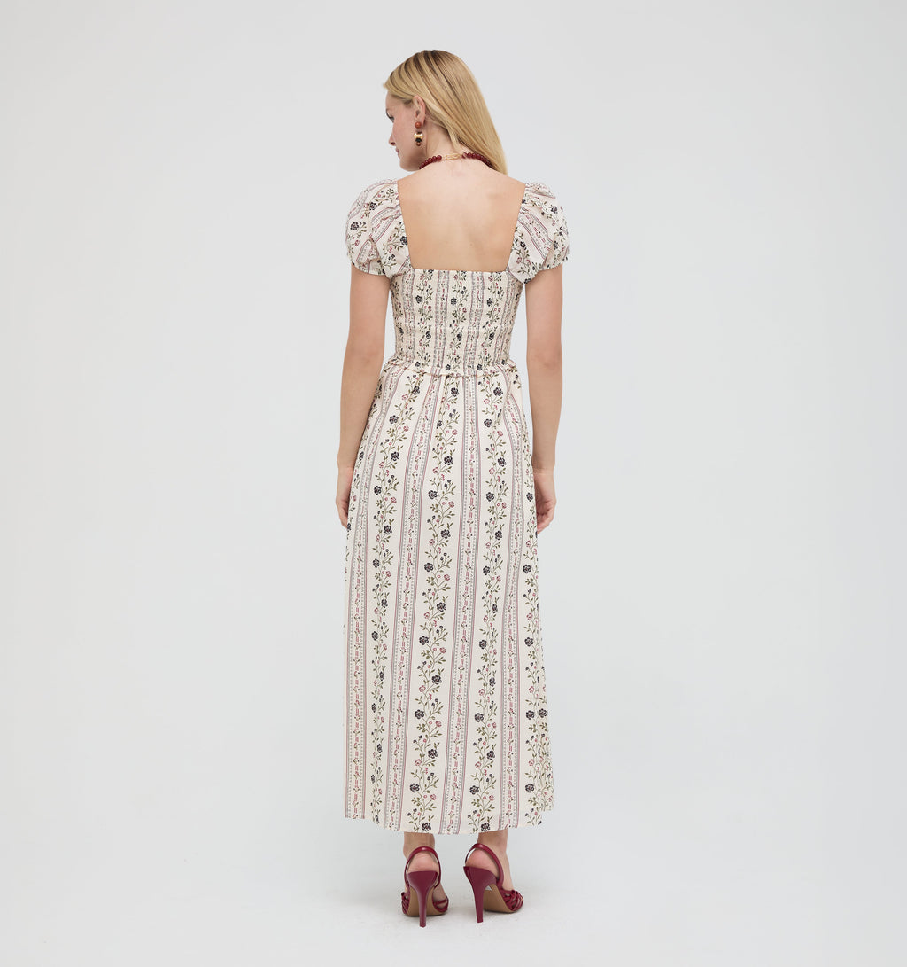 The Aster Nap Dress in Kelmscott Ribbon Stripe