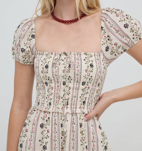 The Aster Nap Dress in Kelmscott Ribbon Stripe