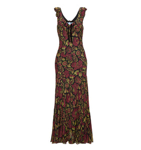 The Augustina Dress in Black Palampore Floral
