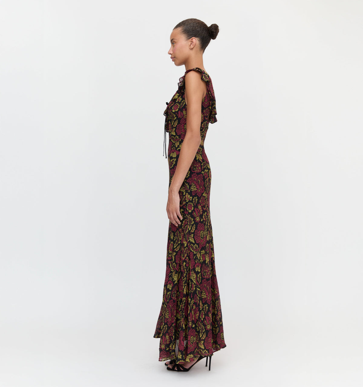 The Augustina Dress in Black Palampore Floral