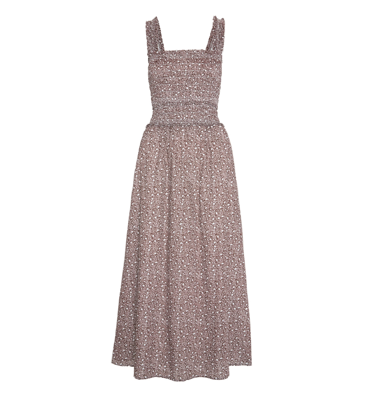 The Azalea Maxi Nap Dress in Chocolate Ditsy Thistle