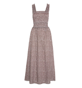 The Azalea Maxi Nap Dress in Chocolate Ditsy Thistle