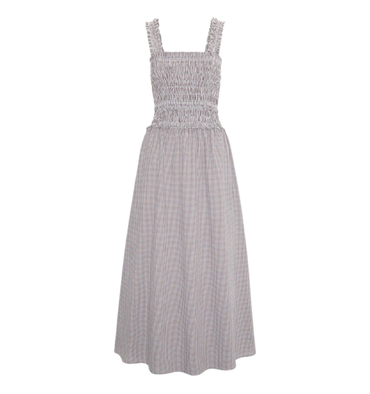 The Azalea Maxi Nap Dress in Chocolate Gingham