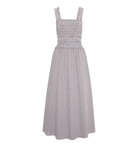 The Azalea Maxi Nap Dress in Chocolate Gingham