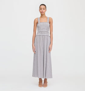 The Azalea Maxi Nap Dress in Chocolate Gingham
