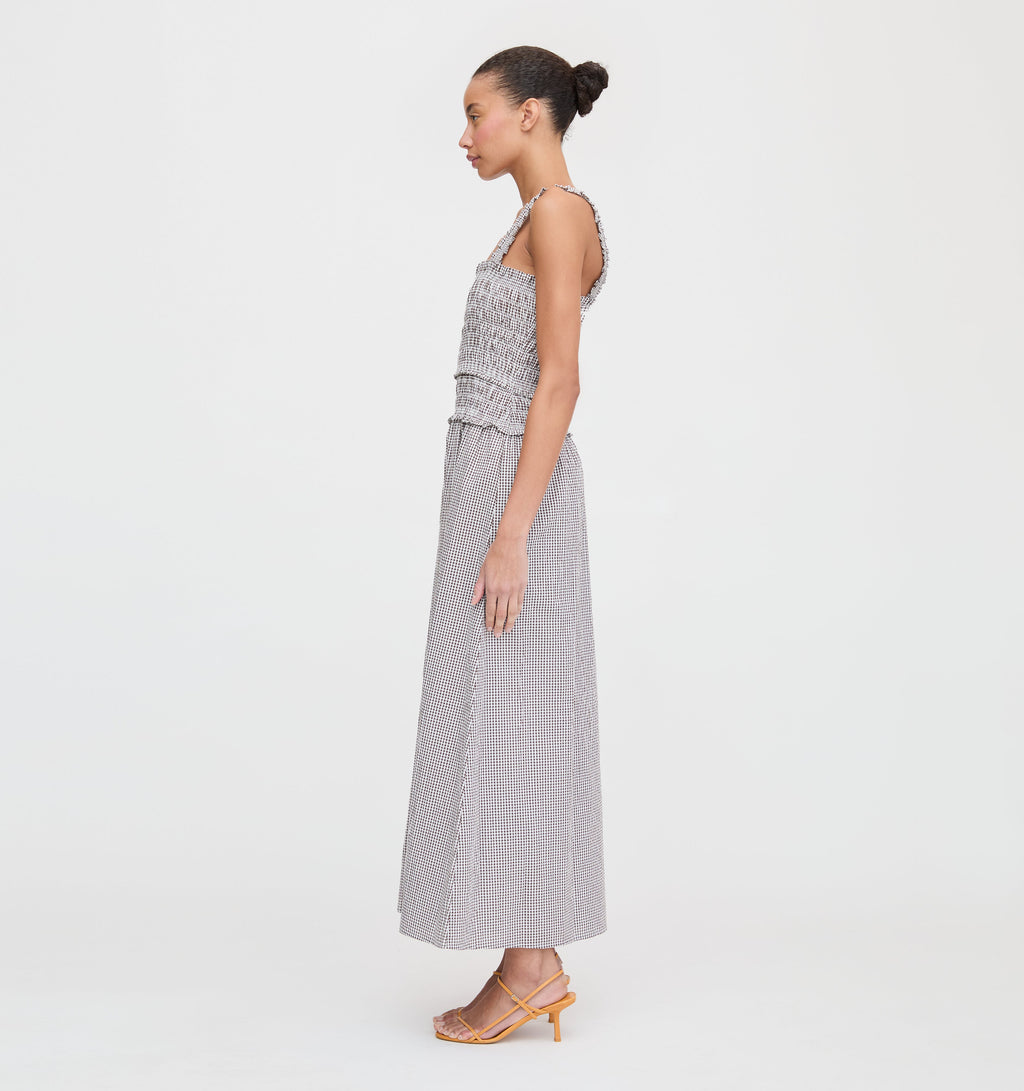The Azalea Maxi Nap Dress in Chocolate Gingham