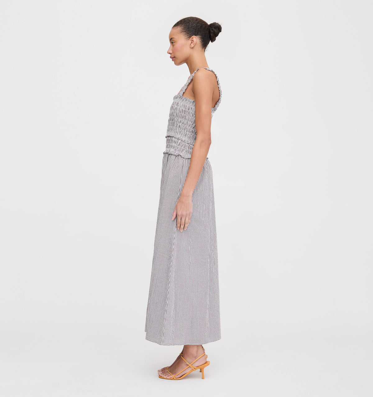 The Azalea Maxi Nap Dress in Chocolate Gingham