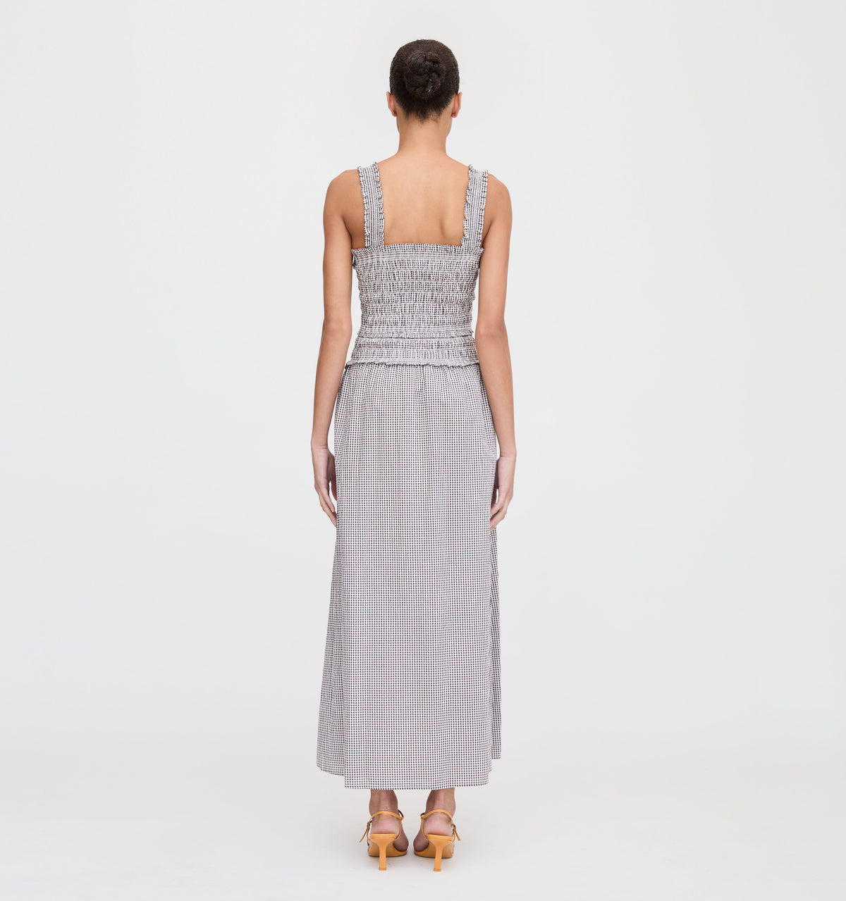 The Azalea Maxi Nap Dress in Chocolate Gingham
