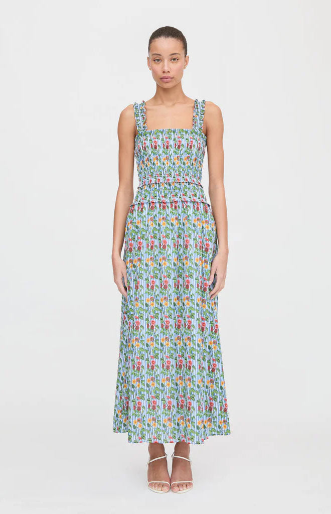 The Azalea Maxi Nap Dress in Geranium Stripe