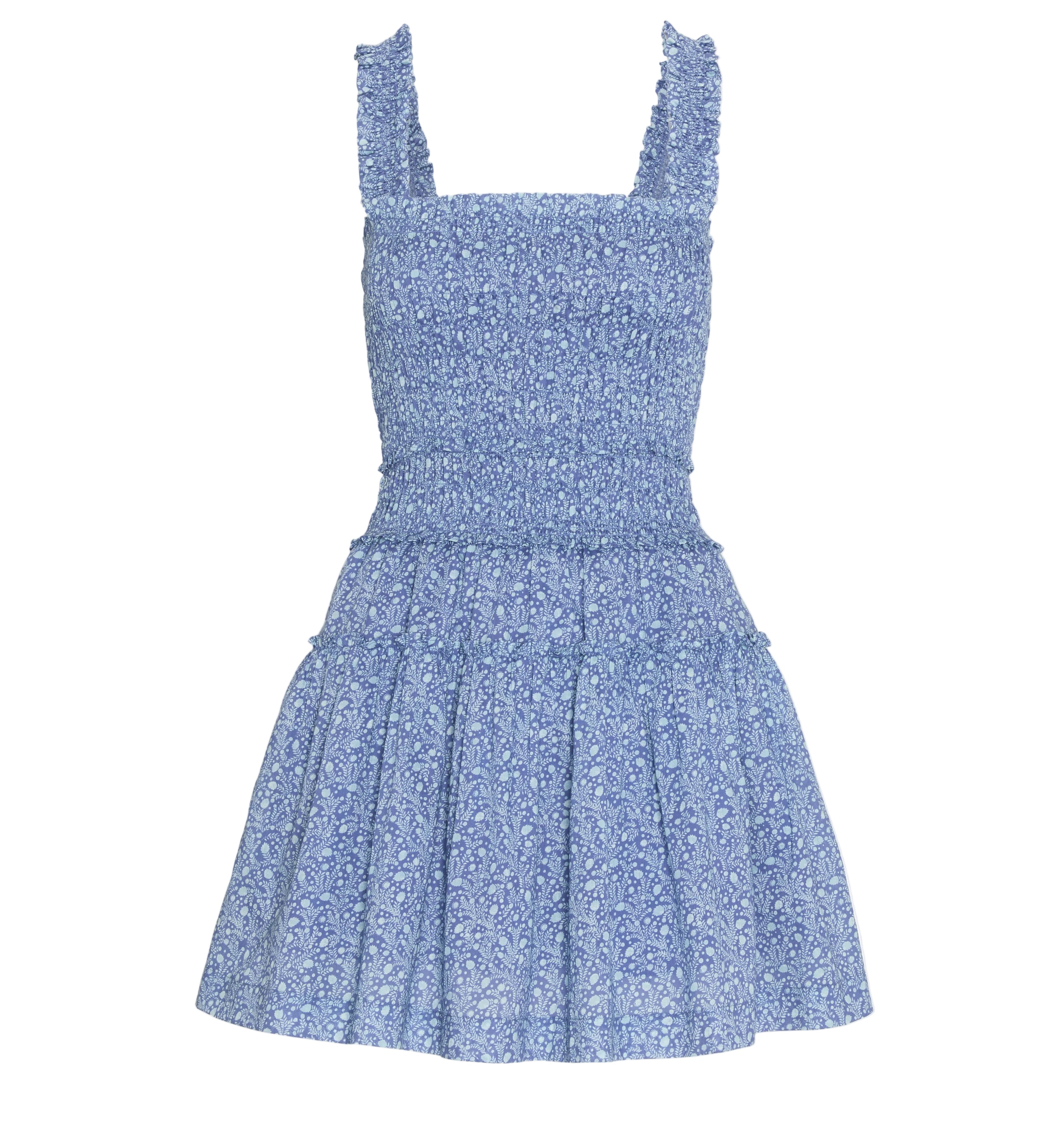 The Azalea Mini Nap Dress in Cornflower Ditsy Thistle