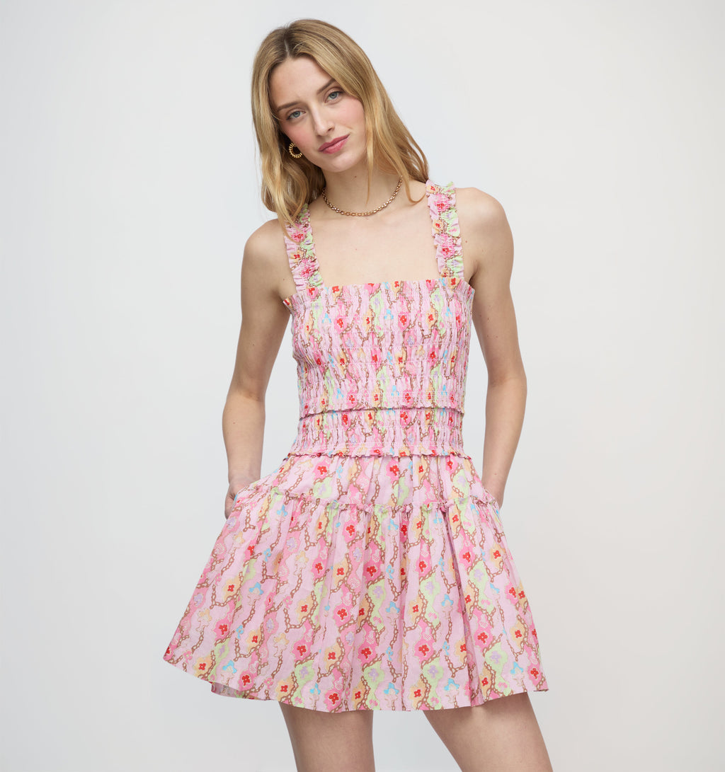 The Azalea Mini Nap Dress in Clover Chain