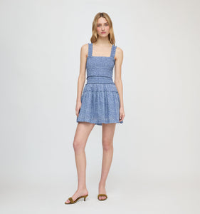 The Azalea Mini Nap Dress in Cornflower Ditsy Thistle