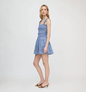 The Azalea Mini Nap Dress in Cornflower Ditsy Thistle