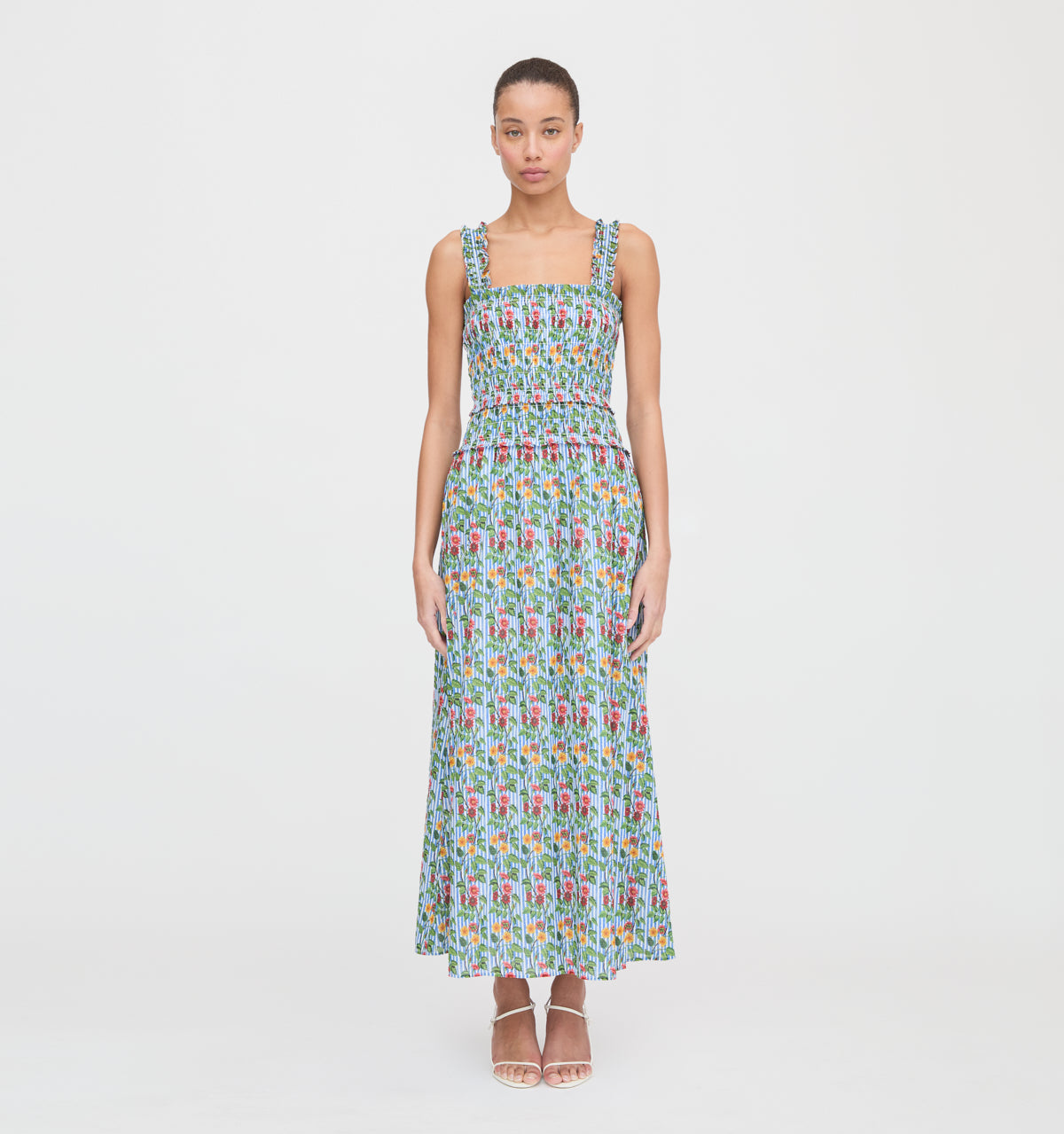 The Azalea Maxi Nap Dress in Geranium Stripe