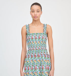 The Azalea Maxi Nap Dress in Geranium Stripe