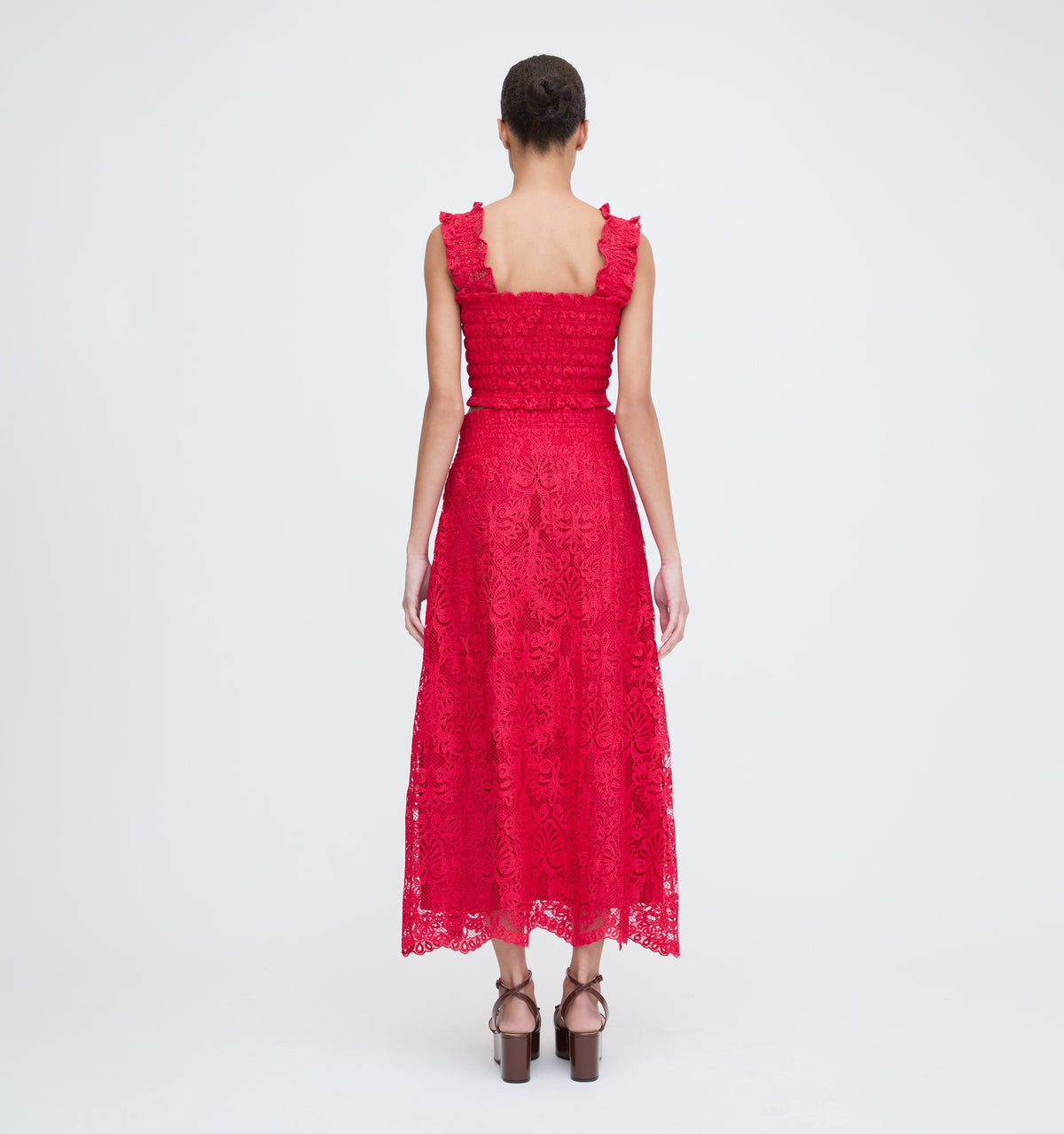 The Azalea Nap Top in Cerise Lace