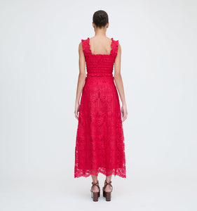 The Azalea Nap Top in Cerise Lace