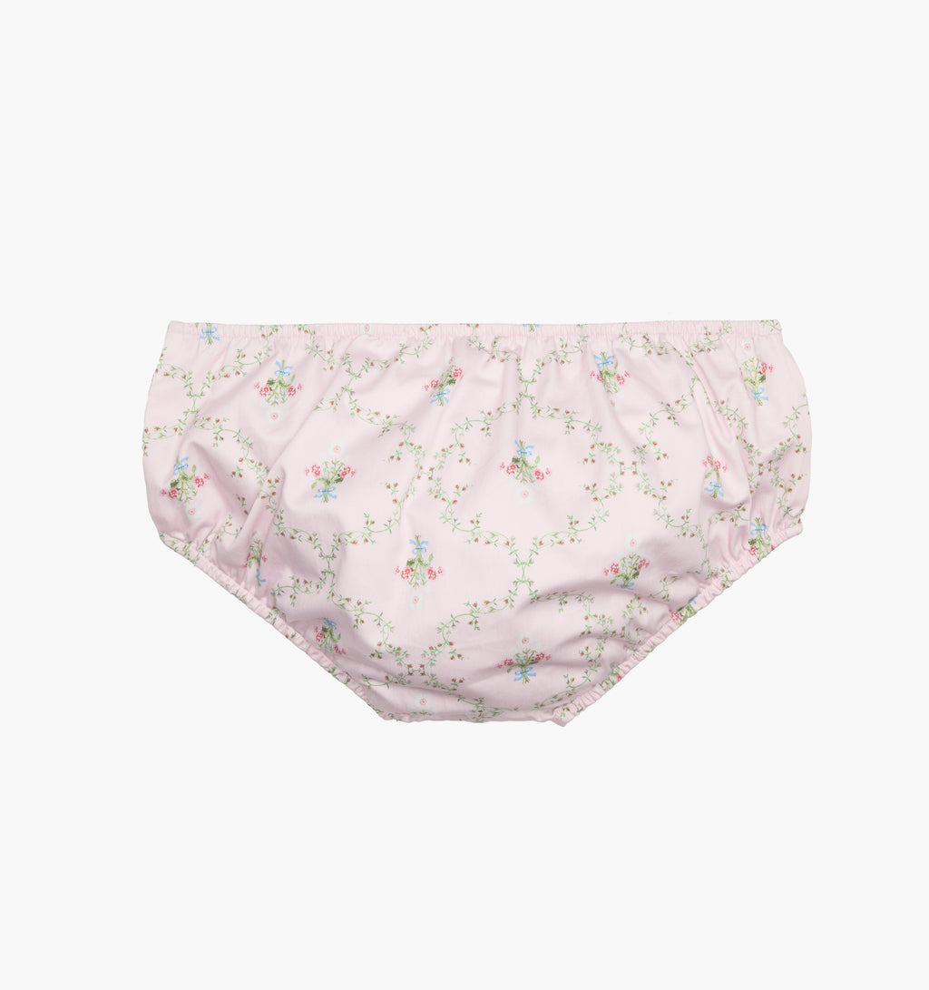 The Baby Ellie Nap Dress in Light Pink Trellis