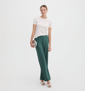 The Beverly Pant in Jadeite Floral Jacquard