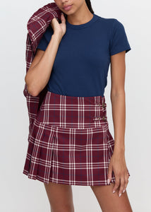 The Inola Skirt in Berry Wallace Plaid