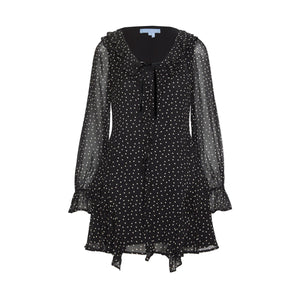 The Bridget Dress in Black Polka Dot