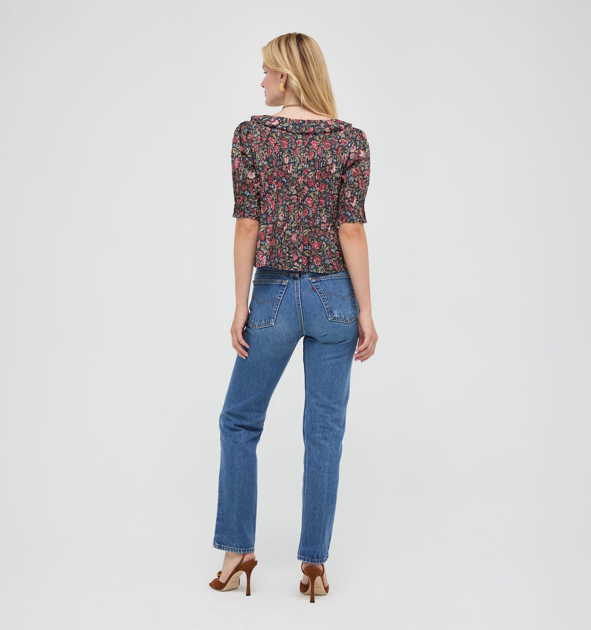 The Camri Top in Jacobean Sprig
