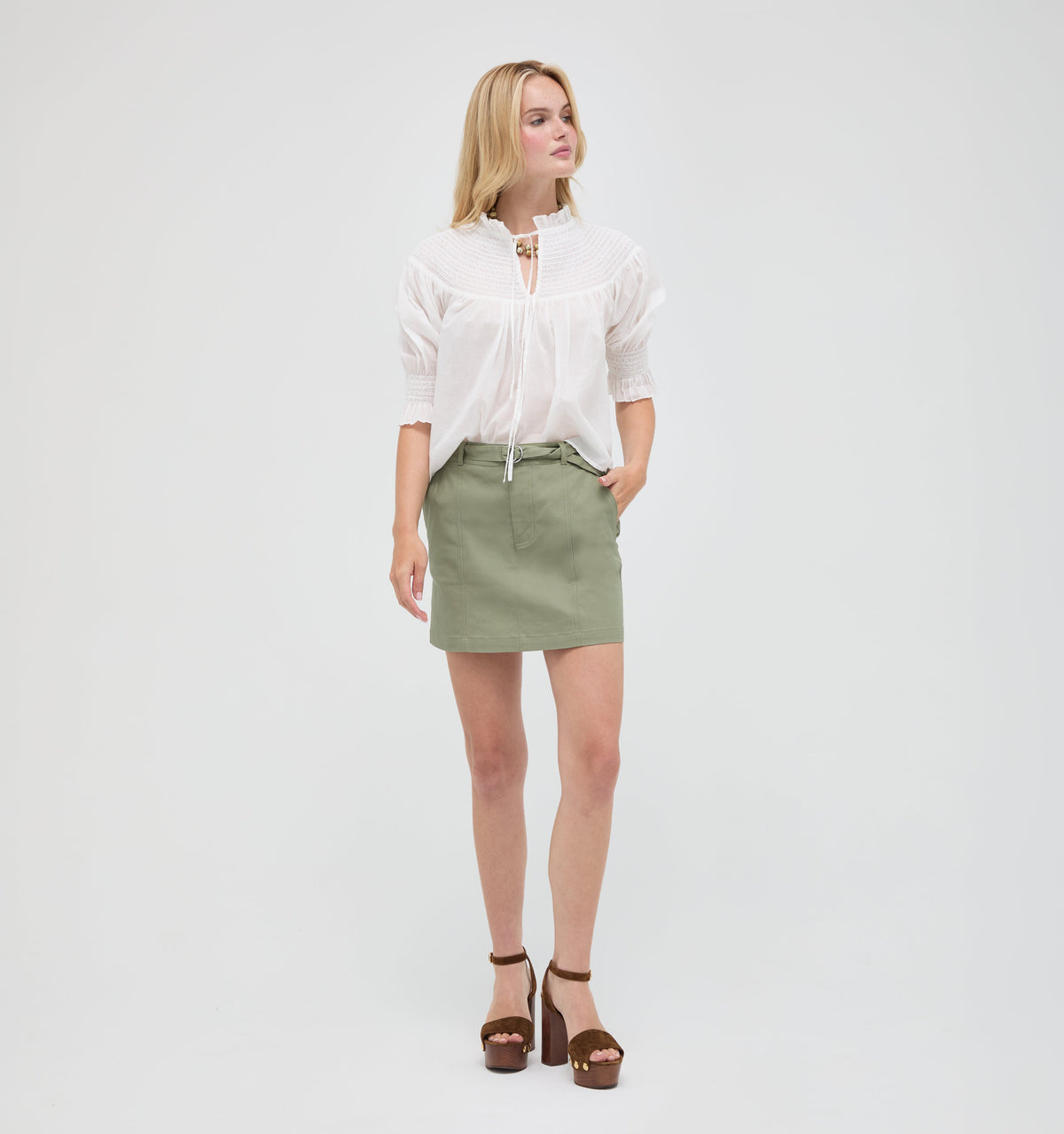 The Carley Skirt in English Sage